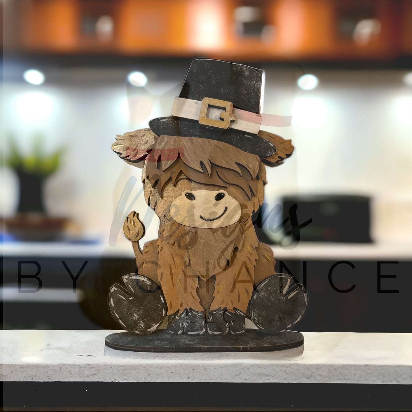 DIY Highland Cow Shelf Sitter with 13 Interchangeable Hats
