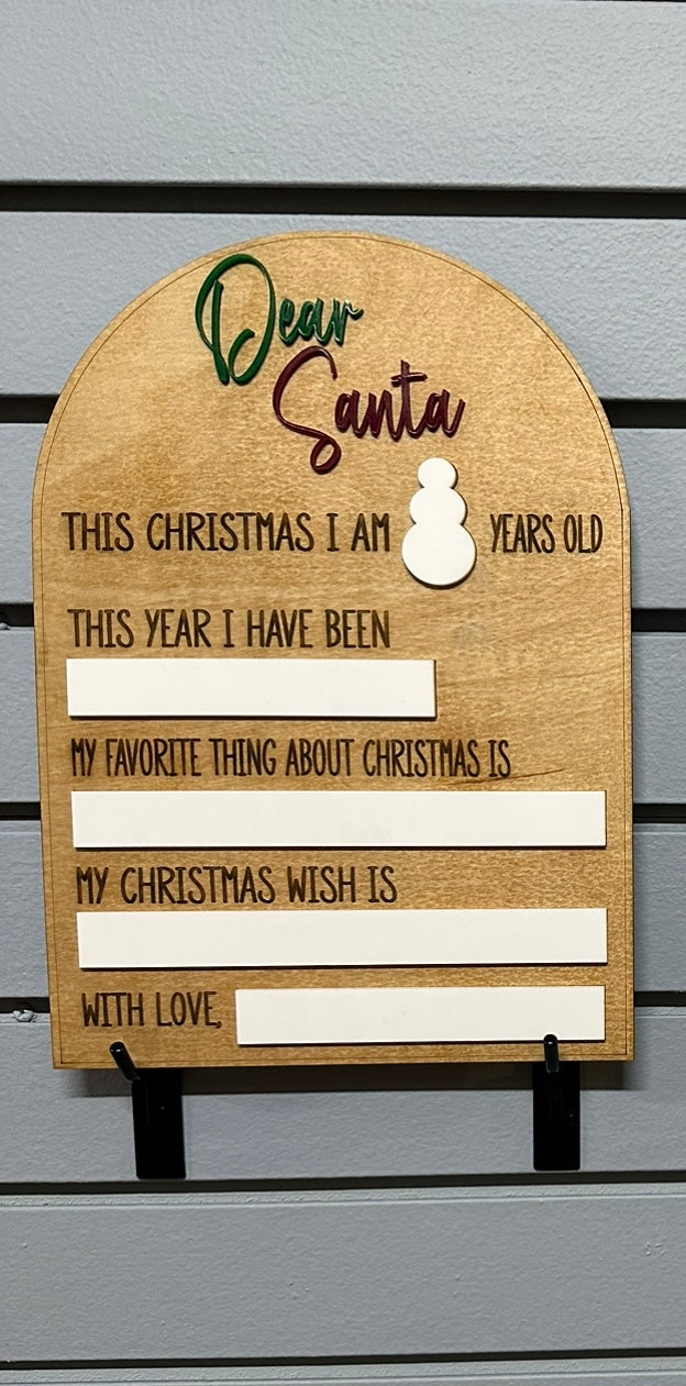 Dear Santa Christmas Board