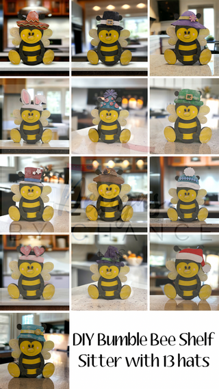 Take and Make - Bumble Bee Shelf Sitter with 13 Interchangeable Hats