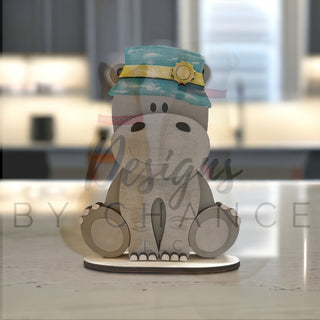 Take and Make - Hippo Shelf Sitter with 13 Interchangeable Hats