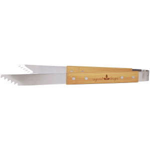 14" Bamboo Barbeque Tongs