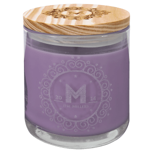 14 oz. Lavender Vanilla Candle in a Glass Holder with Wood Lid