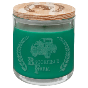 14 oz. Fresh Pine Candle in a Glass Holder with Wood Lid