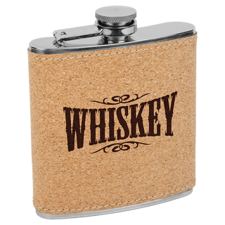 6oz. Cork Stainless Steel Flask