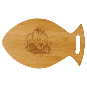 14" x 8 1/2" Bamboo Fish Shaped Cutting Board