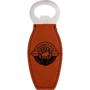 Rawhide Laserable Leatherette Bottle Opener with Magnet