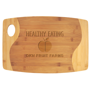 17 3/4" x 11 3/4" Bamboo Two Tone Cutting Board with Handle