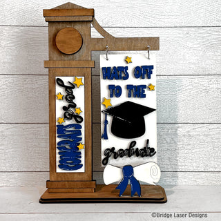 Take and Make - Small Post Sign - Congrats Grad! - Interchangeable Sign ONLY