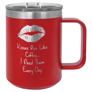 Polar Camel 15 oz. Red Vacuum Insulated Mug with Slider Lid