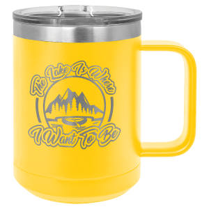 Polar Camel 15 oz. Yellow Vacuum Insulated Mug with Slider Lid