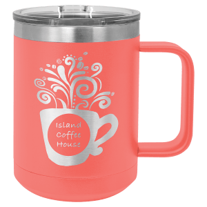 Polar Camel 15 oz. Coral Vacuum Insulated Mug with Slider Lid