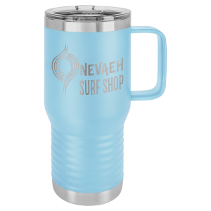 Polar Camel 20 oz. Light Blue Vacuum Insulated Travel Mug with Slider Lid