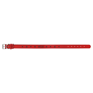 Extra Large 27" x 1 1/4" Red Laserable Leatherette Dog Collar