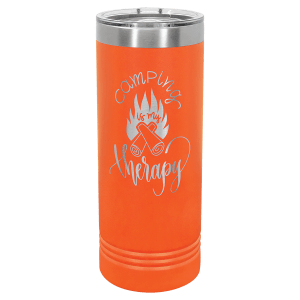 Polar Camel 22 oz. Orange Skinny Tumbler with Slider Lid