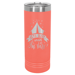 Polar Camel 22 oz. Coral Skinny Tumbler with Slider Lid