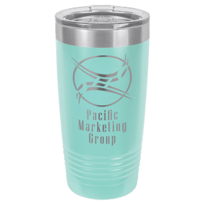 Polar Camel 20 oz. Teal Vacuum Insulated Ringneck Tumbler with Clear Lid