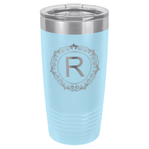 Polar Camel 20 oz. Light Blue Vacuum Insulated Ringneck Tumbler with Clear Lid