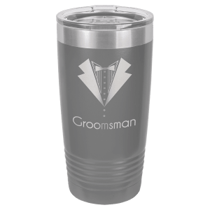 Polar Camel 20 oz. Dark Gray Vacuum Insulated Ringneck Tumbler with Clear Lid