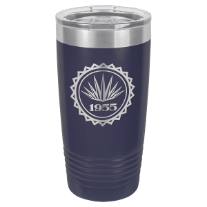 Polar Camel 20 oz. Navy Blue Vacuum Insulated Ringneck Tumbler with Clear Lid