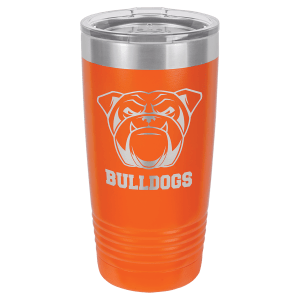 Polar Camel 20 oz. Orange Vacuum Insulated Ringneck Tumbler with Clear Lid