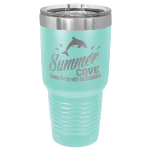 Polar Camel 30 oz. Teal Insulated Ringneck Tumbler with Slider Lid