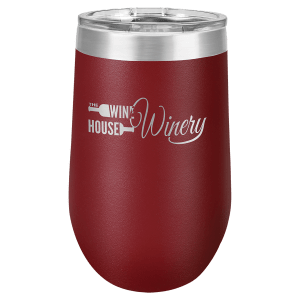 Polar Camel 16 oz. Maroon Vacuum Insulated Stemless Tumbler with Lid