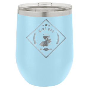 Polar Camel 12 oz. Light Blue Vacuum Insulated Stemless Wine Tumbler with Lid