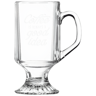 10 oz. Clear Footed Coffee Mug