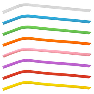 10" Small Silicone Straw Set