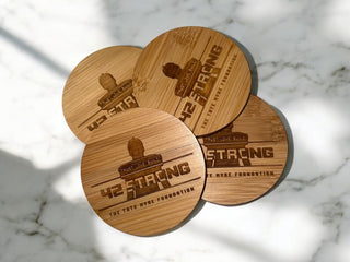 42 Strong Bamboo Round Coaster Set (4pcs.)