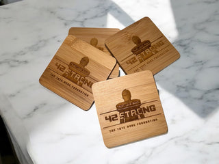 42 Strong Bamboo Square Coaster Set (4pcs.)